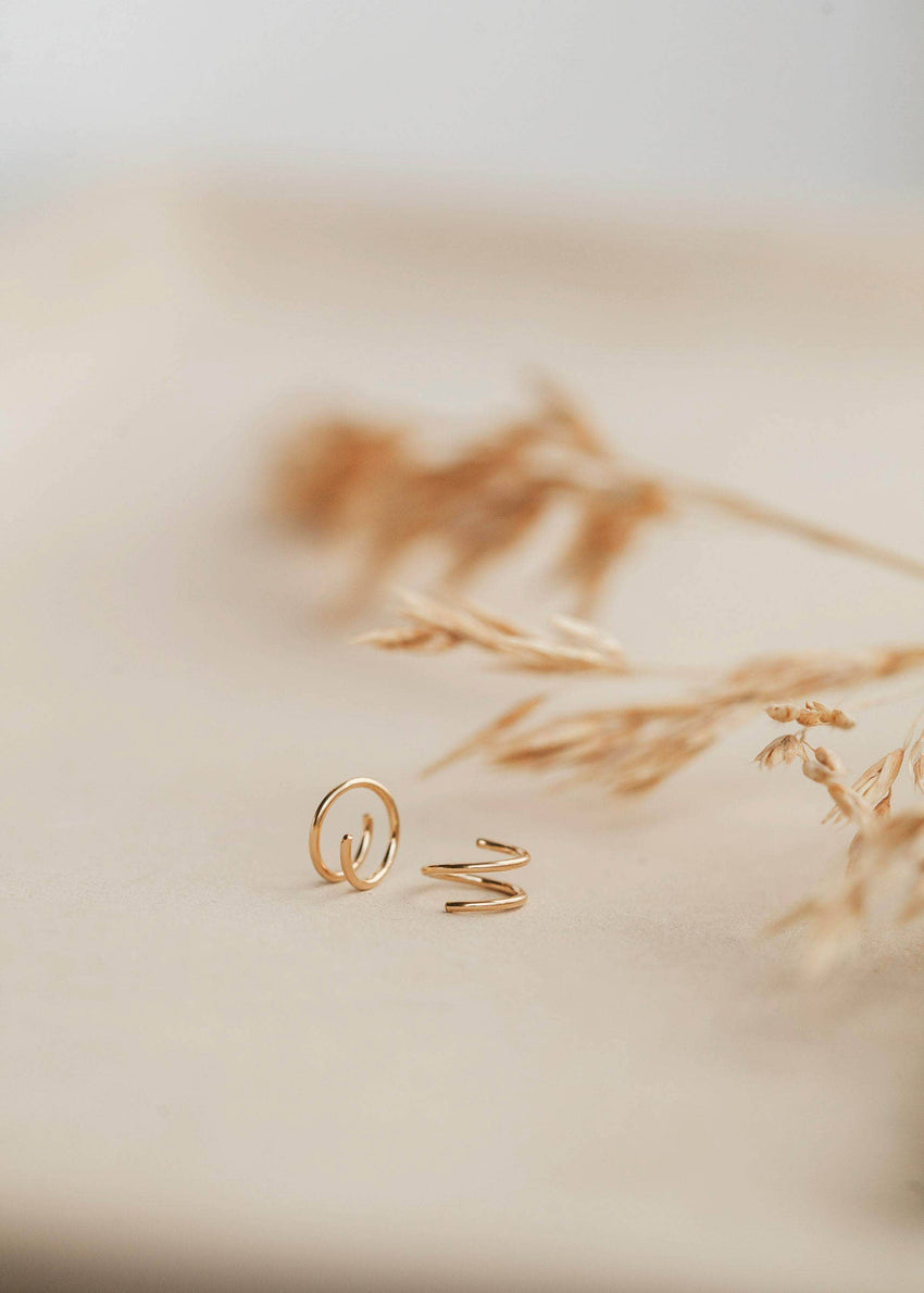 HA11 Tiny Twist Earrings | 14kt Gold Fill + Sterling Silver