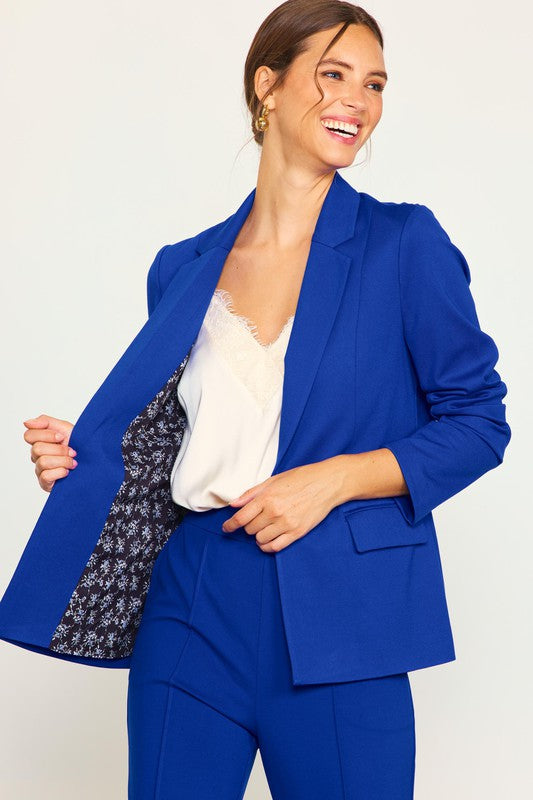 Knit Long Sleeve Blazer