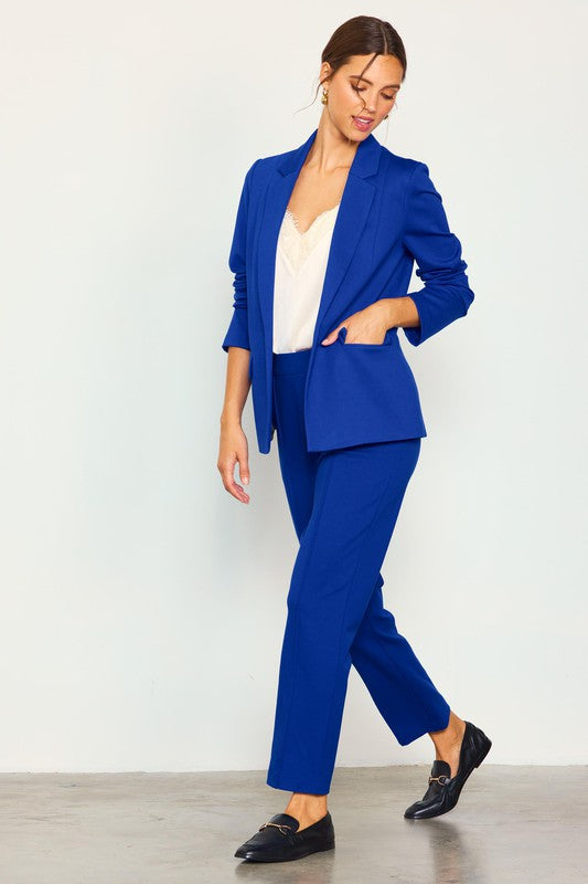 Knit Long Sleeve Blazer