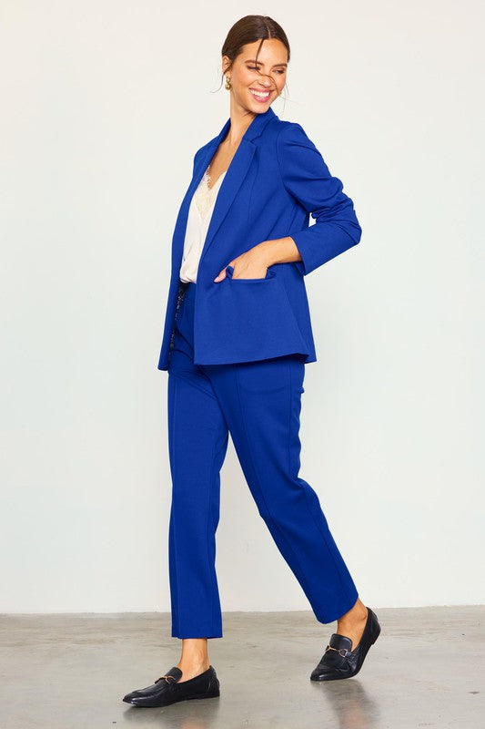 Knit Long Sleeve Blazer