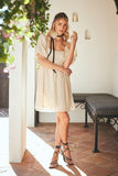 Printed Soft Organza Babydoll Dress