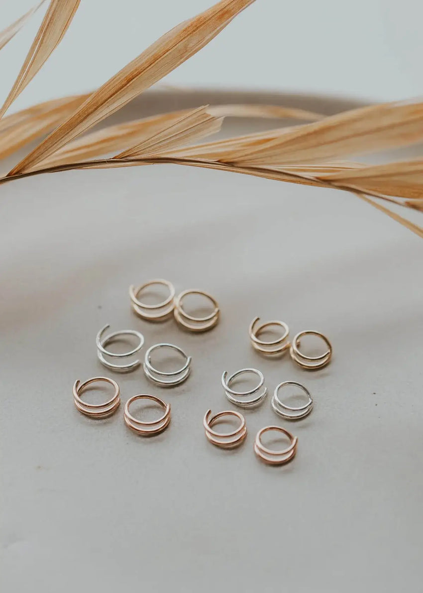 HA11 Tiny Twist Earrings | 14kt Gold Fill + Sterling Silver