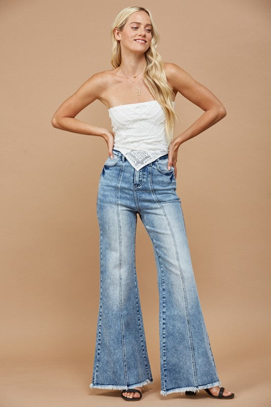 Wide Leg Palazzo Fit Jeans