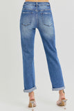 High Rise Crop GF Roll up Jeans