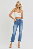 High Rise Crop GF Roll up Jeans