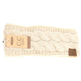Solid Cable Knit CC Head Wrap HW20: Sand