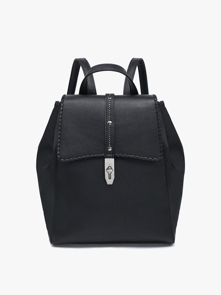 Olive Studded Whipstitch Backpack
