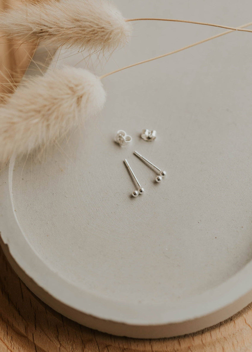 HA2 Double Dot Studs | 14kt Gold Fill + Sterling Silver