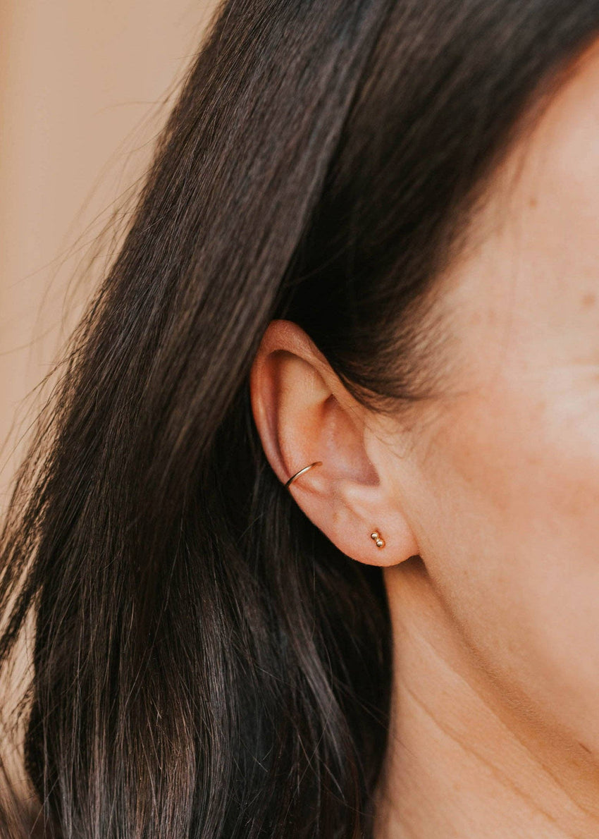 HA2 Double Dot Studs | 14kt Gold Fill + Sterling Silver