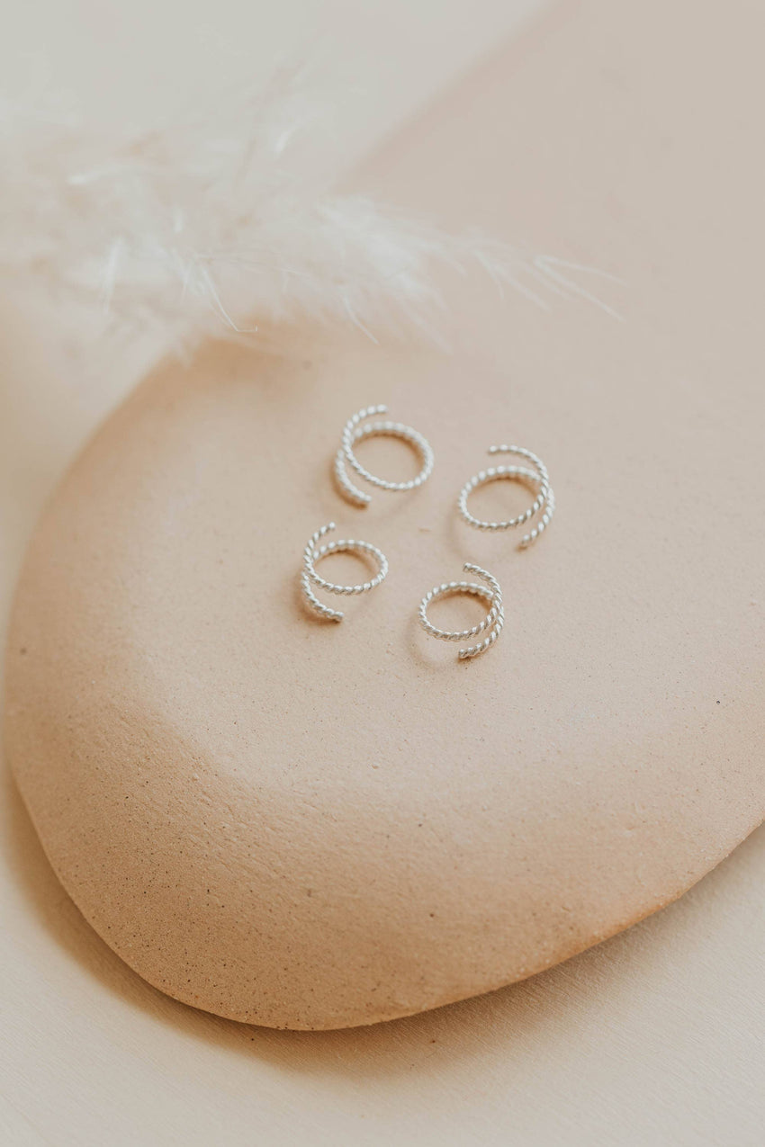 HA11 Tiny Twist Earrings | 14kt Gold Fill + Sterling Silver