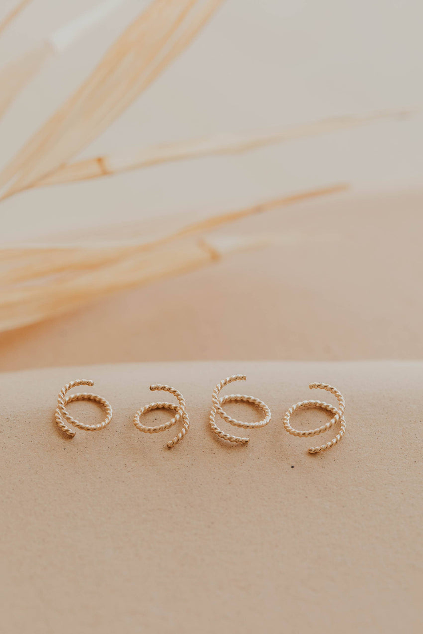 HA11 Tiny Twist Earrings | 14kt Gold Fill + Sterling Silver