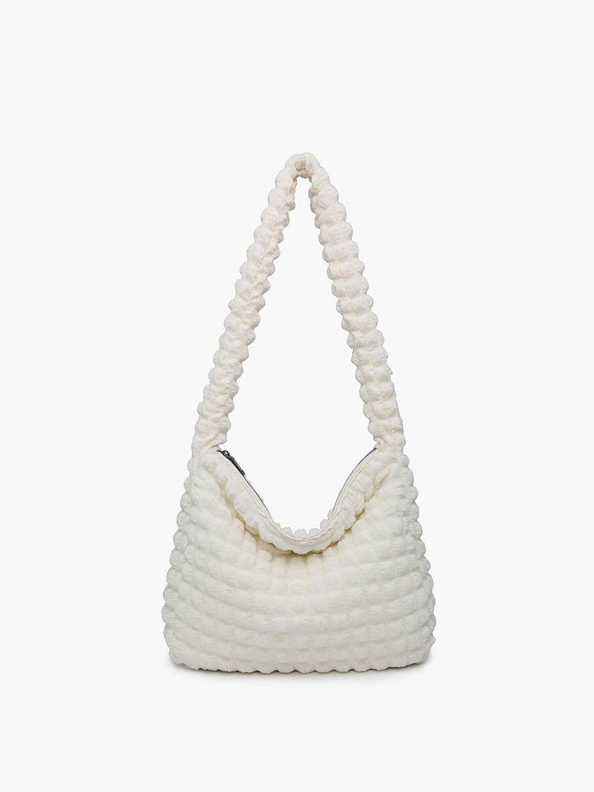 Rosemary Quilted Puffy Crossbody w/ Zip Closure