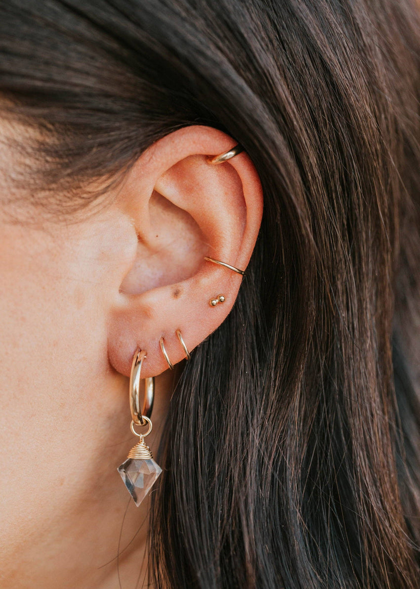 HA2 Double Dot Studs | 14kt Gold Fill + Sterling Silver