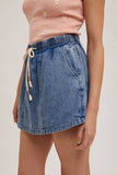 Denim Drawstring Skorts