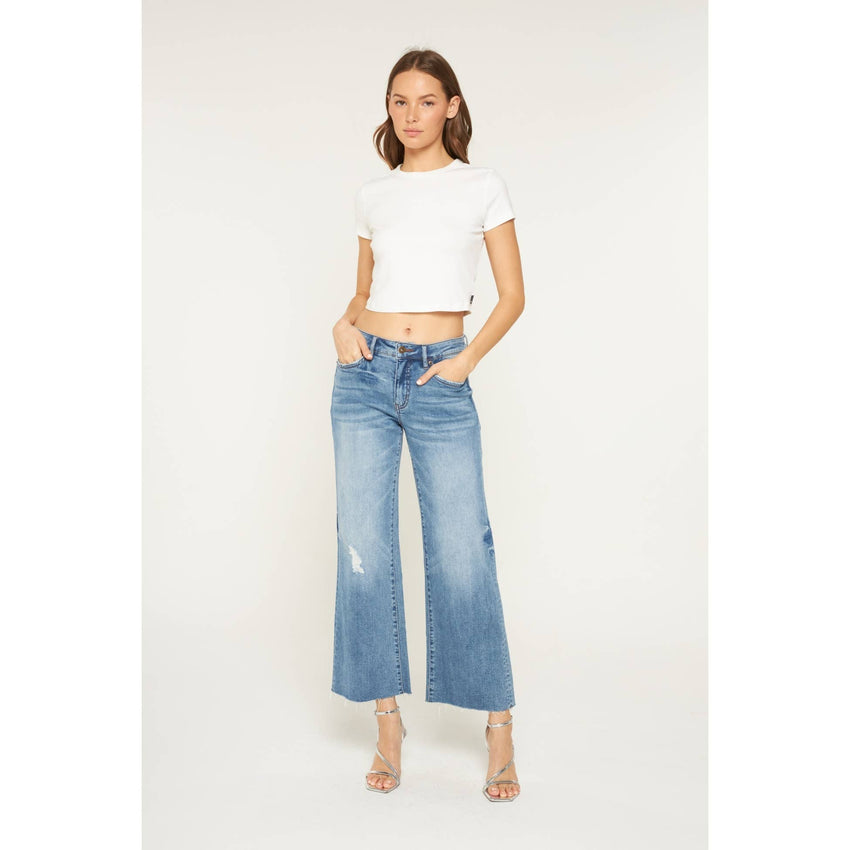 Mid Rise Wide Leg