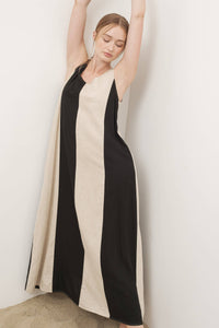 Color Blocked Minimal Maxi Dress