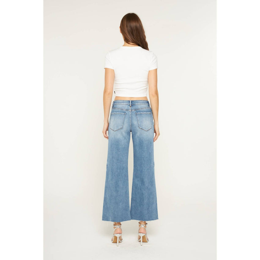 Mid Rise Wide Leg