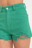 High-Waisted Preppy Denim Shorts