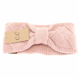 Sequin Brioche Cable Knit C.C Head Wrap HW2073: Black
