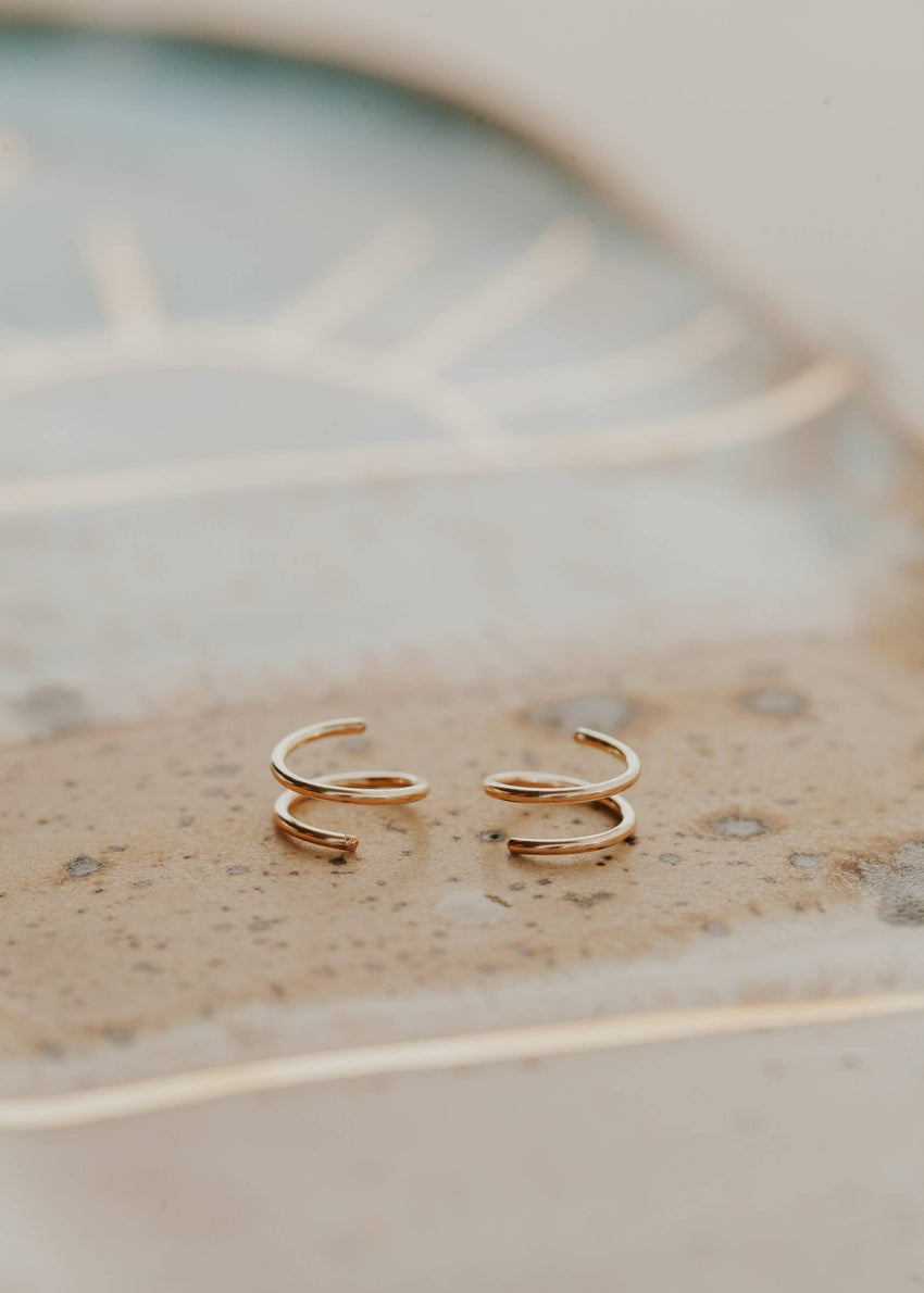 HA11 Tiny Twist Earrings | 14kt Gold Fill + Sterling Silver