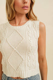 Cable Knit Sweater Vest