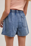 Denim Drawstring Skorts