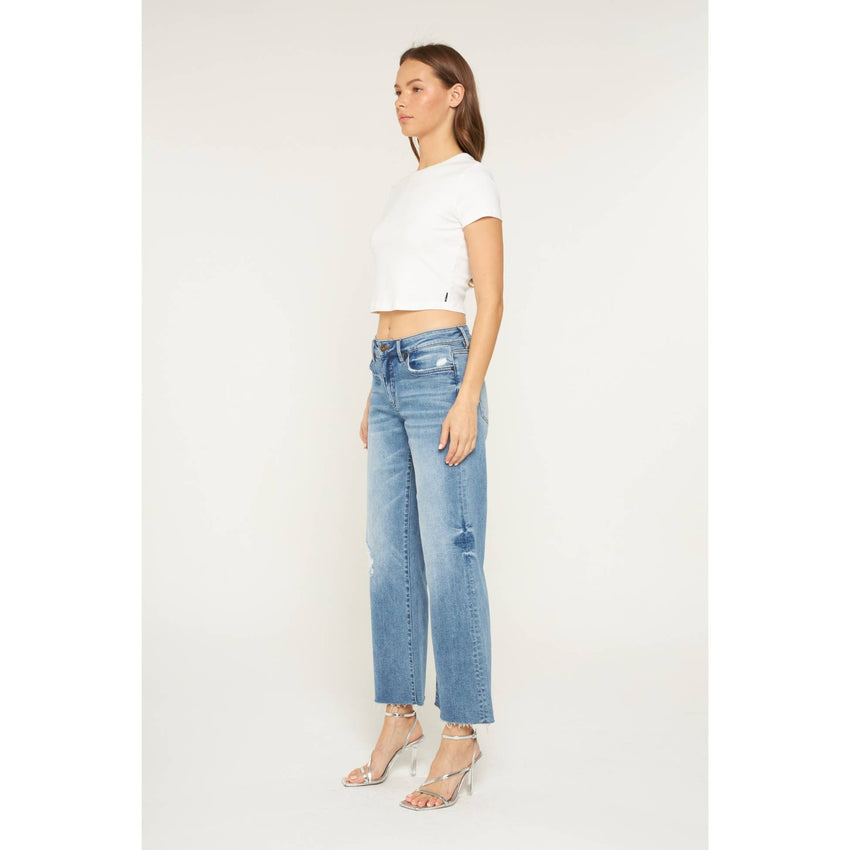 Mid Rise Wide Leg