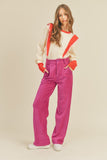 Ruffle Front Knit Pullover