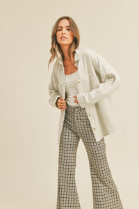 Plaid Patterned Flare Pants
