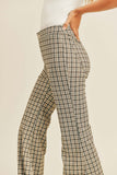 Plaid Patterned Flare Pants