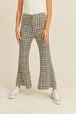 Plaid Patterned Flare Pants