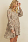 Floweret Tiered Swing Dress