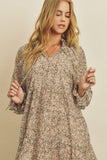 Floweret Tiered Swing Dress